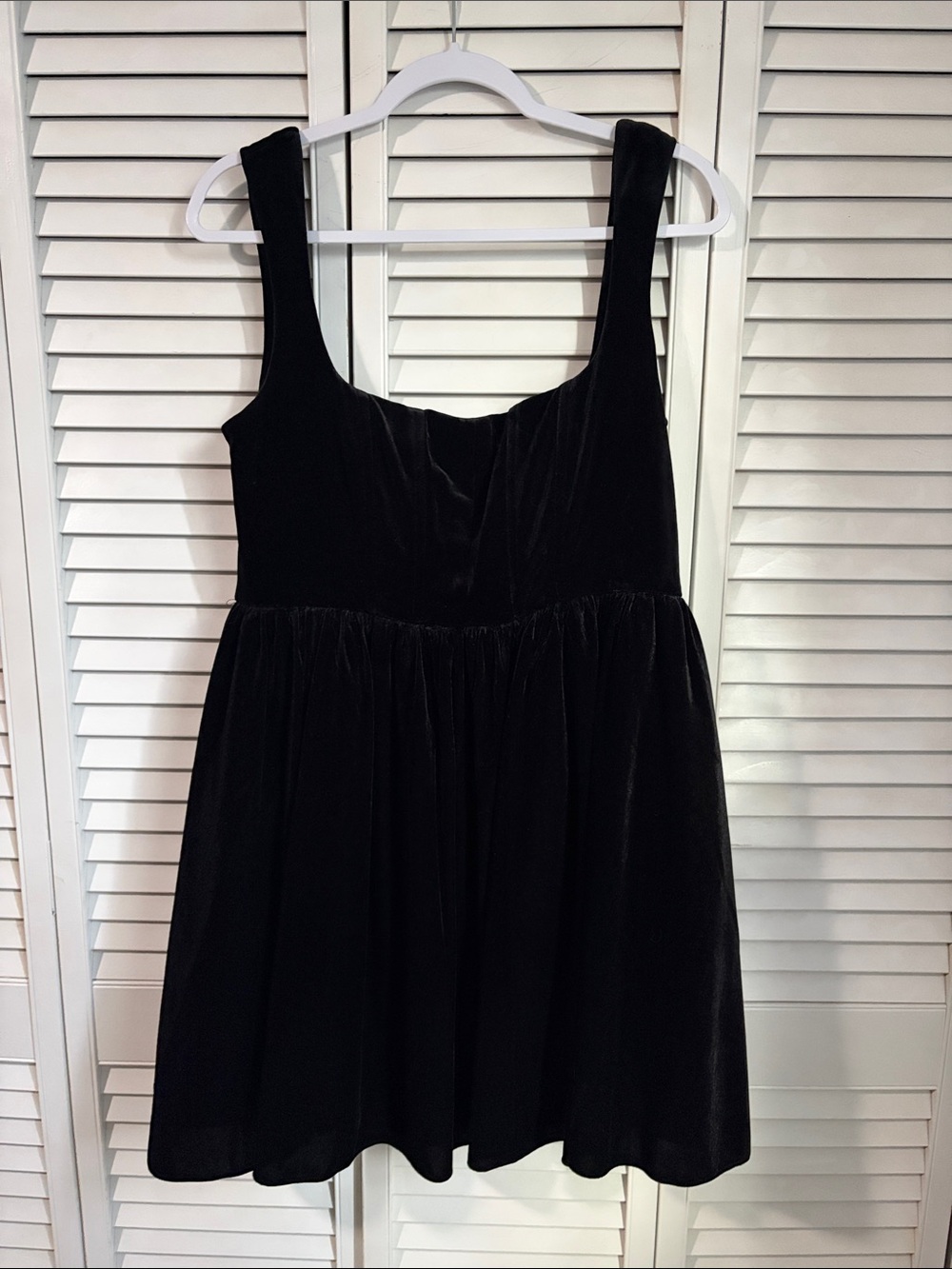 O.p.t. Large Black Mini Velvet Dress Tulle Lined Back Zipper opt